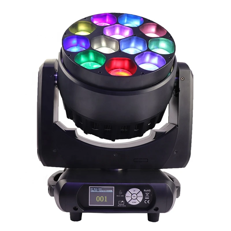 

4pcs Dj Stage Light 12*40W rgbw 4in1 led Zoom Beam Wash Moving Head Light For Event Show Concert Club