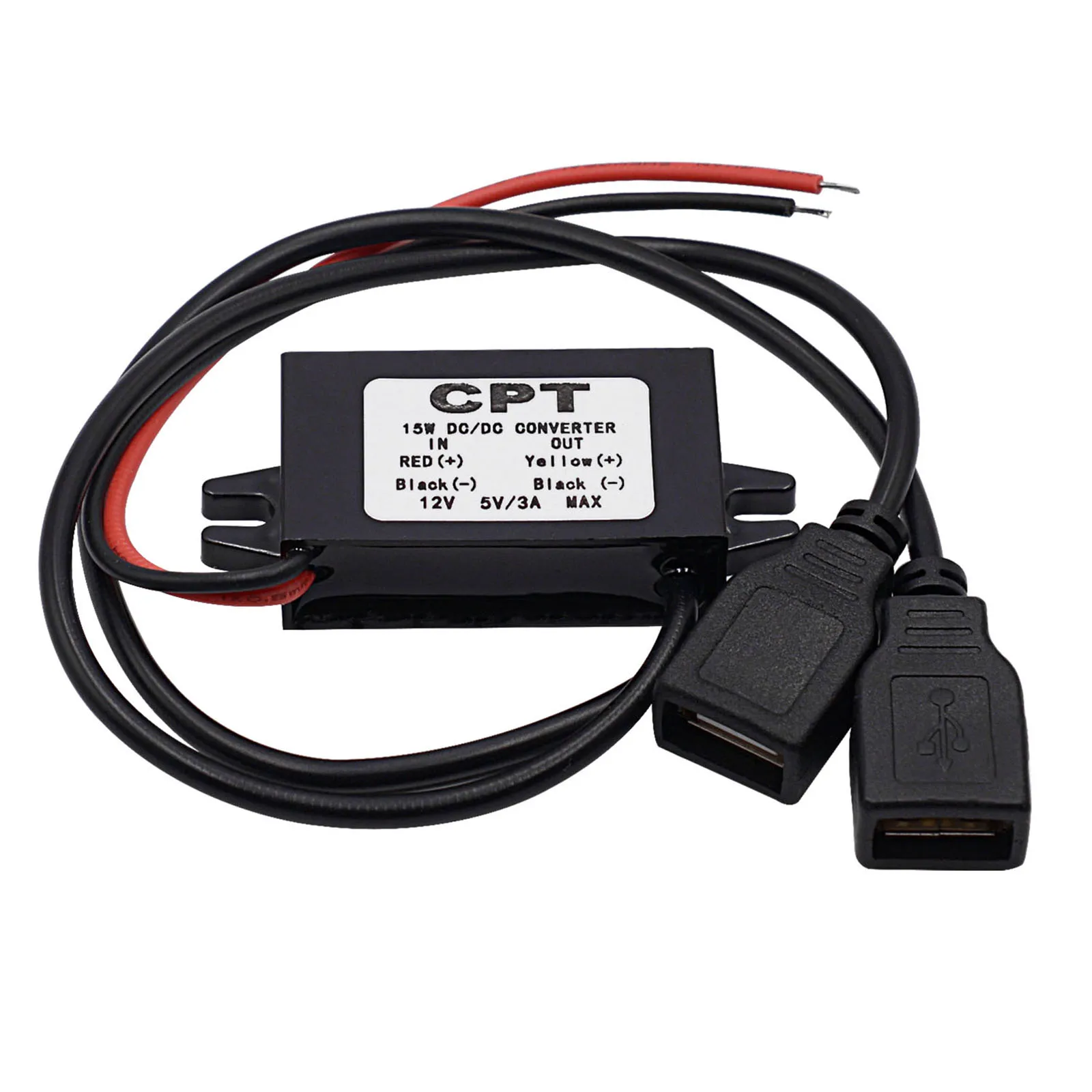 Dual USB Buck Module Car Power Converter Cable 12V To 5V for Navigation Instrument Driving Recorder Onboard Power Converter
Dual USB Buck Module Car Power Converter Cable 12V To 5V for Navigation Instrument Driving Recorder Onboard Power Converter