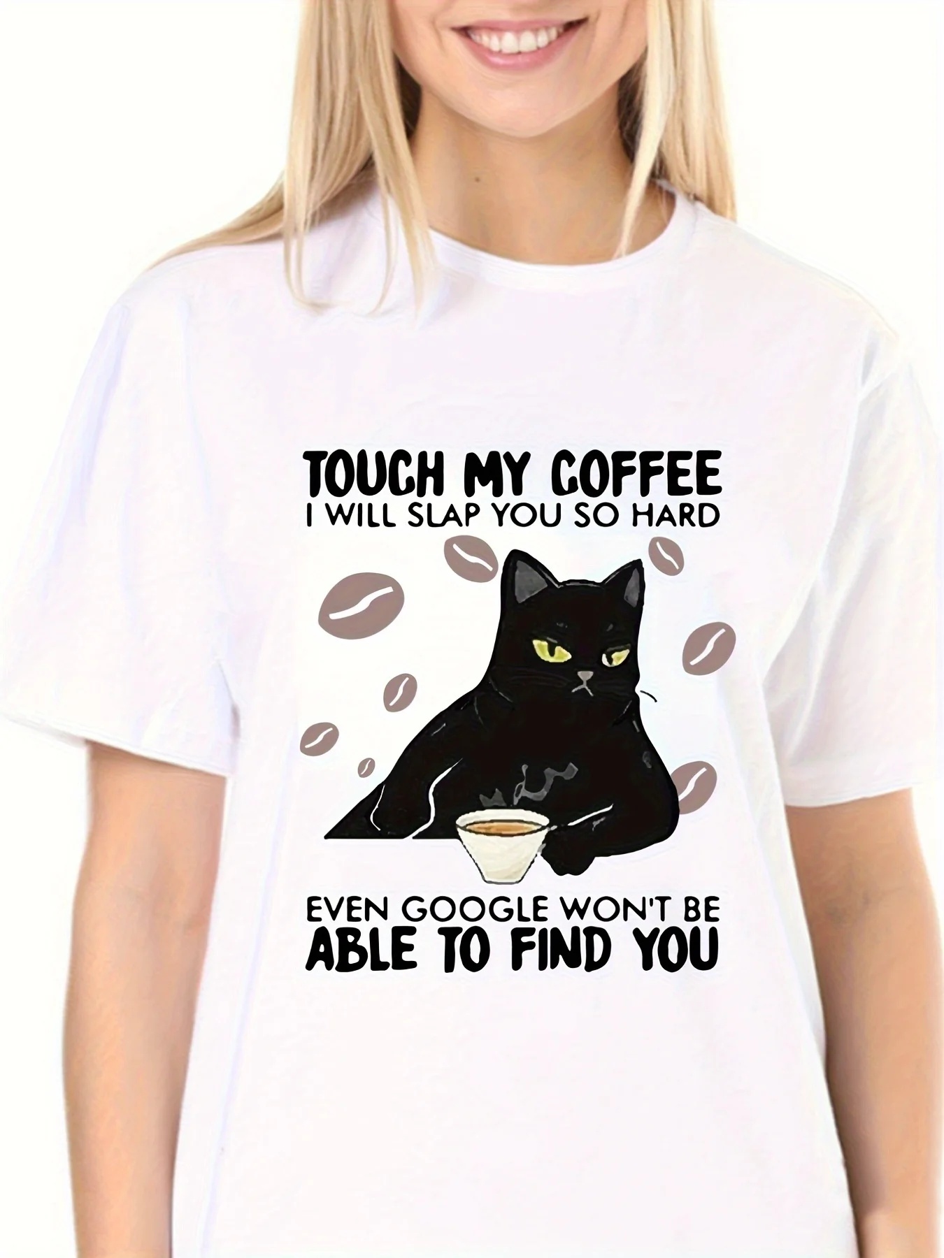 Повседневная футболка с принтом Cat & Coffee, дышащая удобная футболка с коротким рукавом и круглым вырезом, женский летний топ, эстетическая одежда
Повседневная футболка с принтом Cat & Coffee, дышащая удобная футболка с коротким рукавом и круглым вырезом, женский летний топ, эстетическая одежда