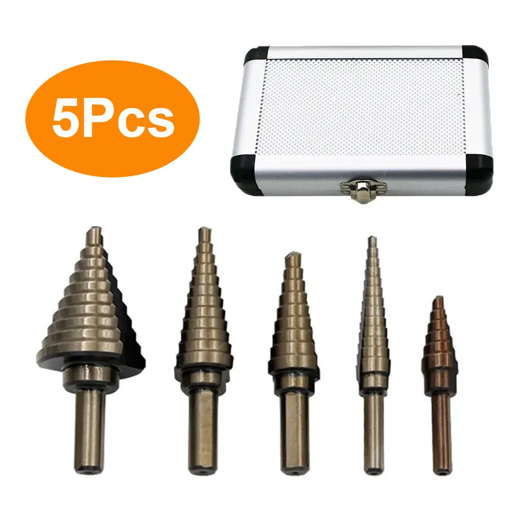 5Pcs/Set Cobalt Titanium Step Drill Bits Multiple Hole Cobalt Titanium Conical HSS Drill Metal Hole Cutter Tool For Woodworking
5Pcs/Set Cobalt Titanium Step Drill Bits Multiple Hole Cobalt Titanium Conical HSS Drill Metal Hole Cutter Tool For Woodworking