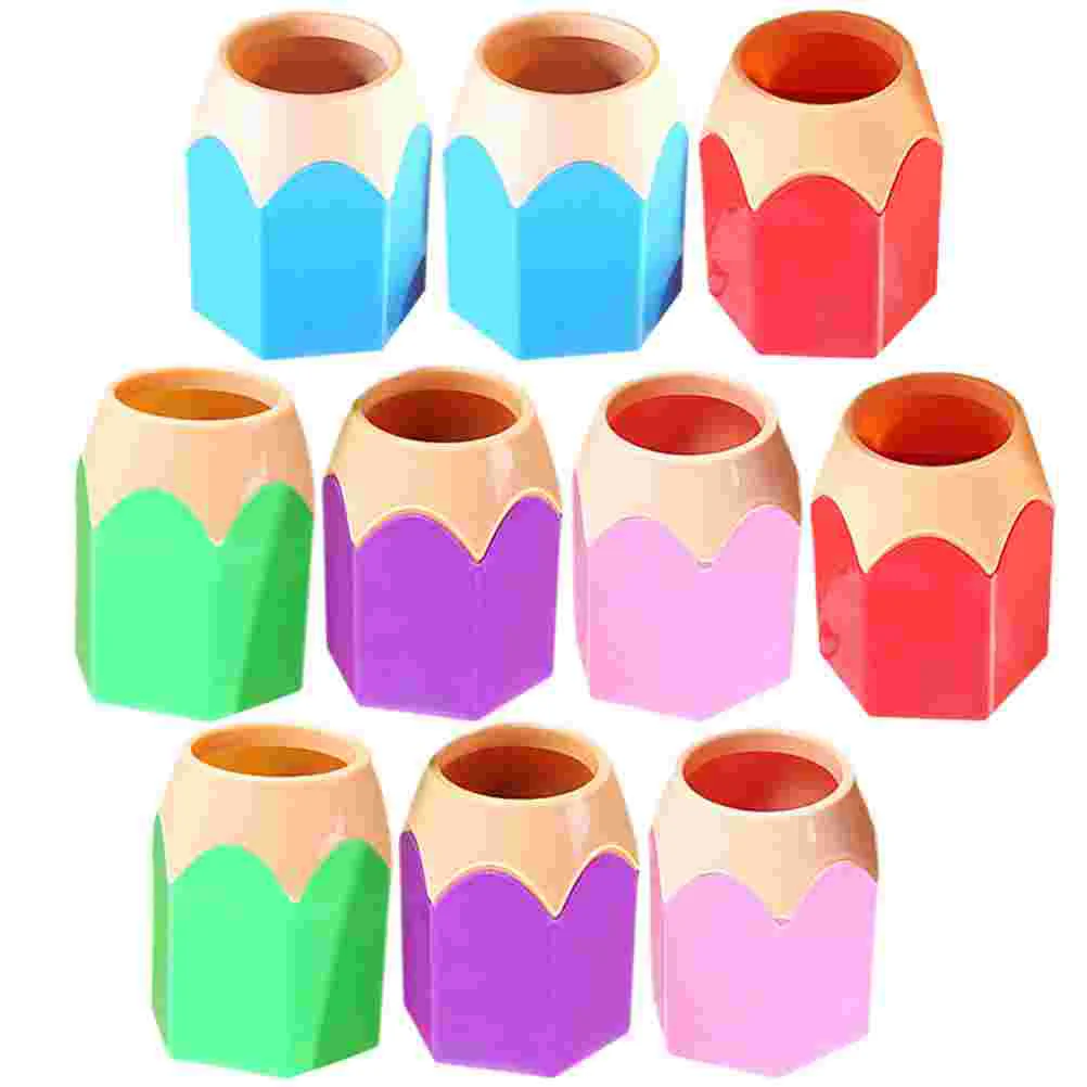 

Holder Pen Organizer Shaped Brush Stand Cute Desk Makeup Cup Storage Colored Office Stationery Marker Crayon Vase Funny Supplies