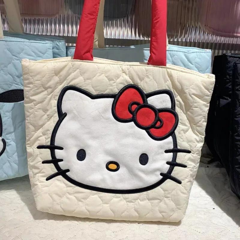 Kawaii Sanrio Anime Hello Kitty Cartoon Pattern Autumn and Winter Down Fabric Large Capacity Storage Tote Bag Gifts for Girls
Kawaii Sanrio Anime Hello Kitty Cartoon Pattern Autumn and Winter Down Fabric Large Capacity Storage Tote Bag Gifts for Girls