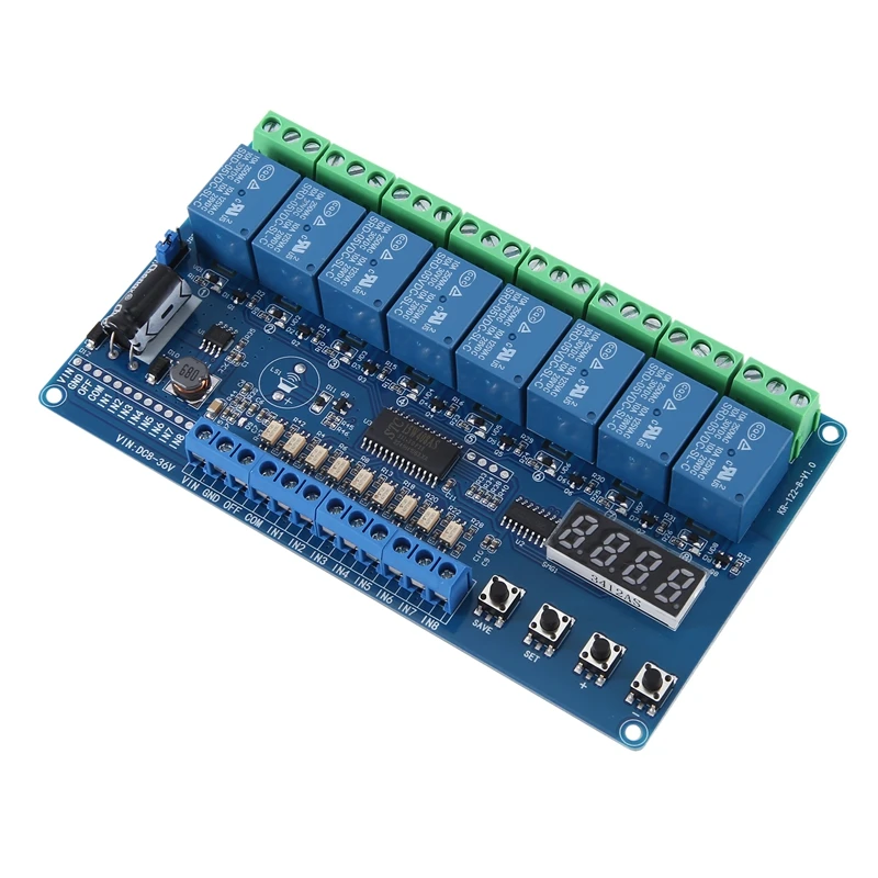 8-Channel Multifunction Time Delay Relay Interface Board Module With Light Couple Red Display
8-Channel Multifunction Time Delay Relay Interface Board Module With Light Couple Red Display
