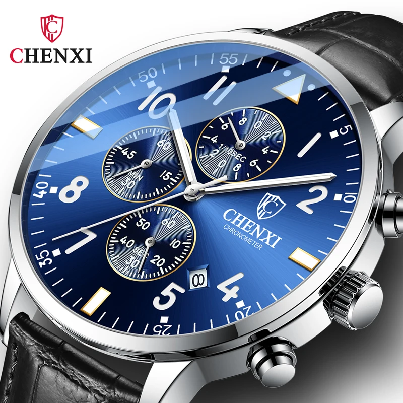 CHENXI Fashion Men Watches Top Brand Luxury Leather Quartz Date Chronograph Clock Male Casual Waterproof Sport Watch For Men
CHENXI Fashion Men Watches Top Brand Luxury Leather Quartz Date Chronograph Clock Male Casual Waterproof Sport Watch For Men