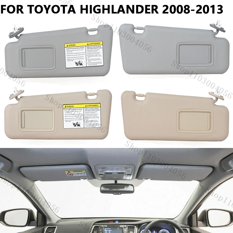 

Car Interior Top Sun Visors Accessories For Toyota Highlander 2008 2009 2010 2012 2013 74320-48500-B0 7432048500E0 7432048500B0