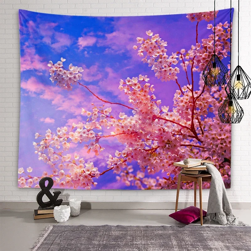 

Cherry Blossom Rose Flower Wall Art Tapestry Backdrop Wall Decor Wall Hanging Dorm Bedroom Room Aesthetic Home Decor