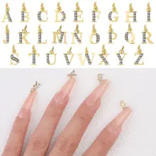10PCS Manicure 26 Letters Nail Charms Rhinestones Decoration Jewelry Hoops Tassel Nail Jewelry Nail Decor Pendant
10PCS Manicure 26 Letters Nail Charms Rhinestones Decoration Jewelry Hoops Tassel Nail Jewelry Nail Decor Pendant