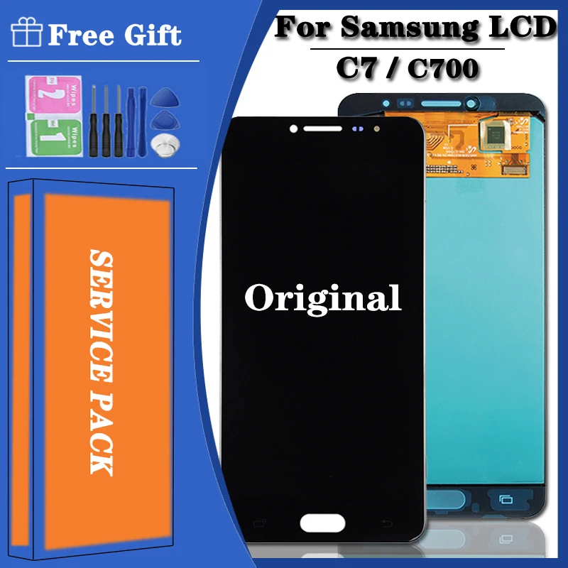 Original Super AMOLED LCD for Samsung Galaxy C7 C7000 LCD Display Touch Digitizer Assembly C7 SM-C7000 LCD Replacement Parts
Original Super AMOLED LCD for Samsung Galaxy C7 C7000 LCD Display Touch Digitizer Assembly C7 SM-C7000 LCD Replacement Parts