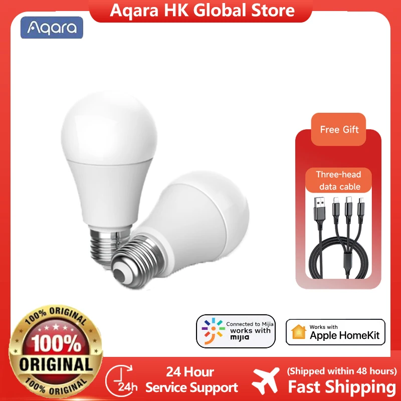 

2023 Aqara T1 Smart LED Bulb Zigbee 3.0 E27 2700K-6500K 220-240V With APP Remote Lamp Light For Mijia ,Mihome Homekit Home Use