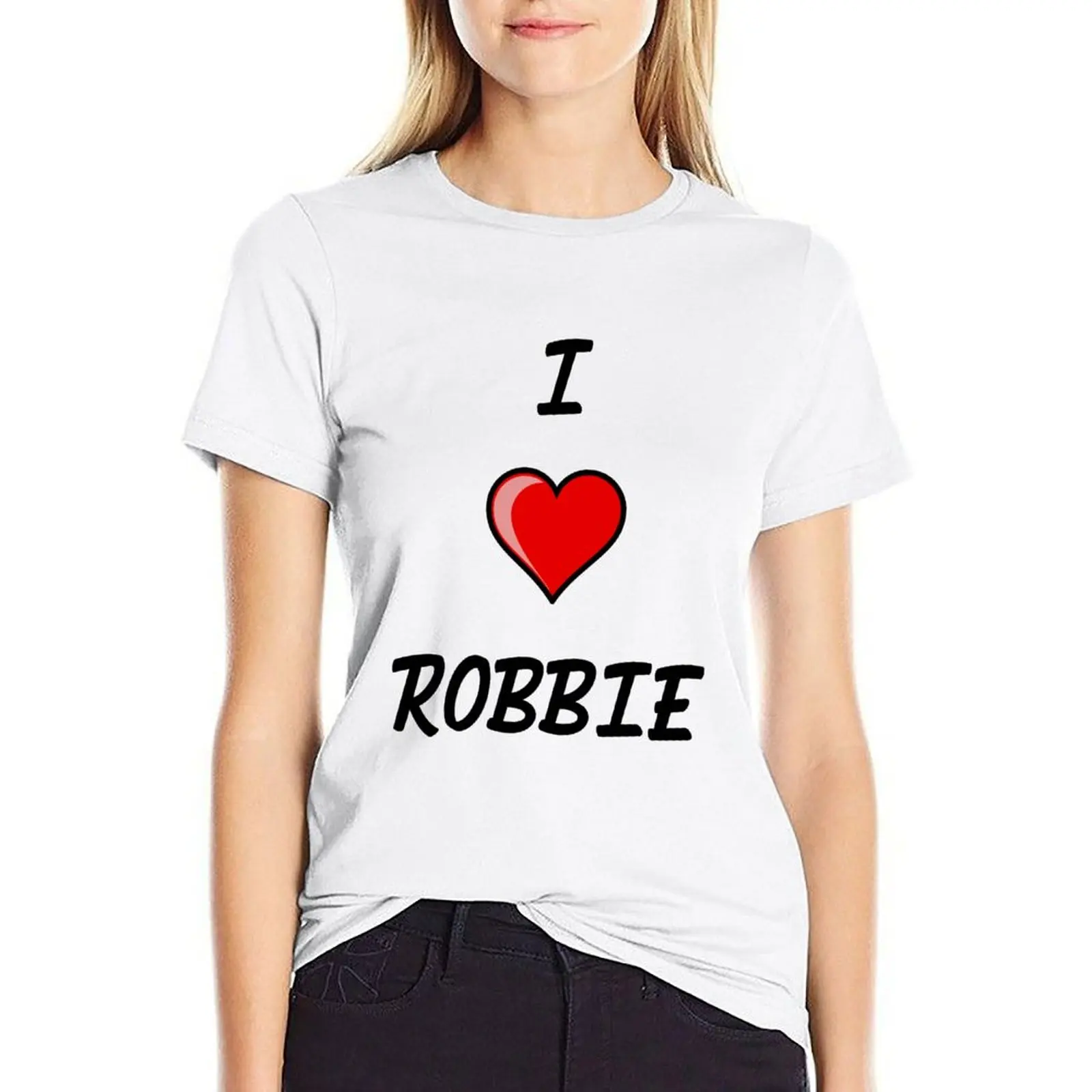 I LOVE ROBBIE T-shirt lady clothes anime clothes Short sleeve tee black t-shirts for Women
I LOVE ROBBIE T-shirt lady clothes anime clothes Short sleeve tee black t-shirts for Women