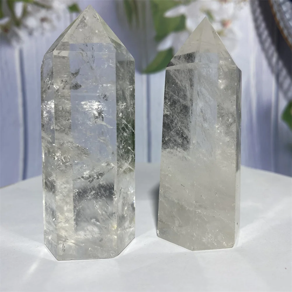 Natural Clear Quartz Column Wand Hexagonal Obelisk White Crystal Tower Healing Mineral Energy Stone Polished Crafts Ornament
Natural Clear Quartz Column Wand Hexagonal Obelisk White Crystal Tower Healing Mineral Energy Stone Polished Crafts Ornament