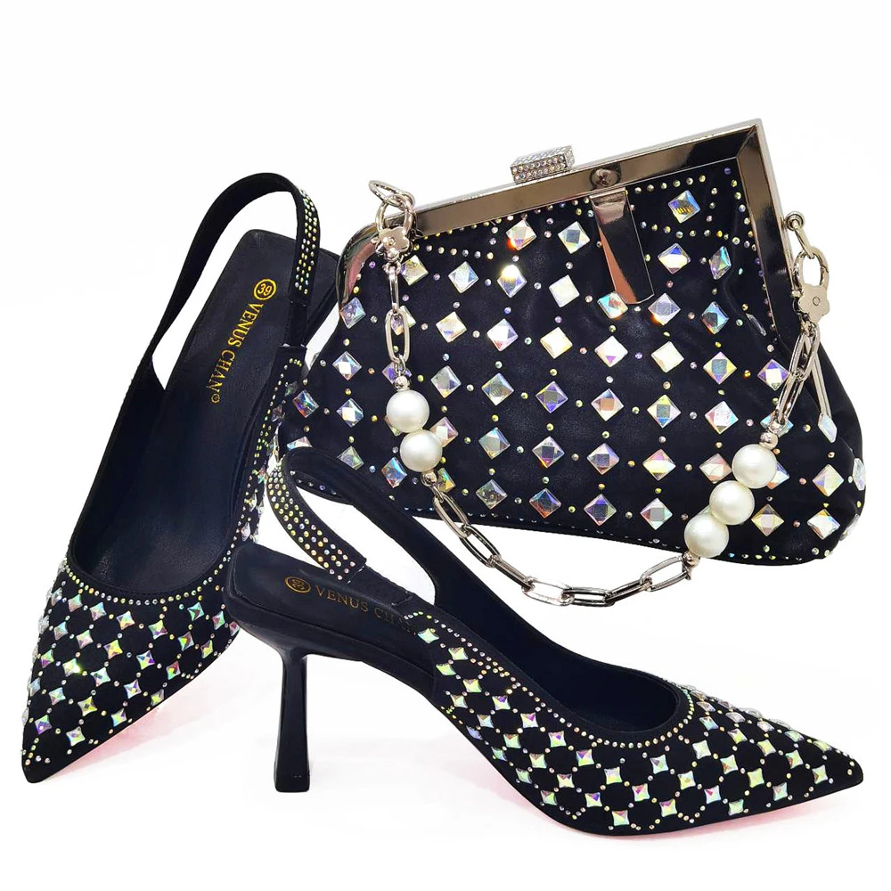 New Black Toe Heels with Six Colours Softness Small Bag Nigeria Fashion Party Women's Shoes and Bags
New Black Toe Heels with Six Colours Softness Small Bag Nigeria Fashion Party Women's Shoes and Bags