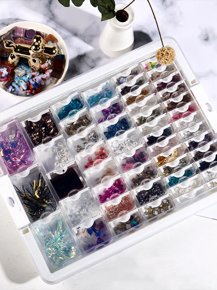 Plastic Cosmetic Jewelry Nail Art Powder Gems Rhinestone Storage Container Case Nail Display Box Organizer Plate Manicure Tools
Plastic Cosmetic Jewelry Nail Art Powder Gems Rhinestone Storage Container Case Nail Display Box Organizer Plate Manicure Tools