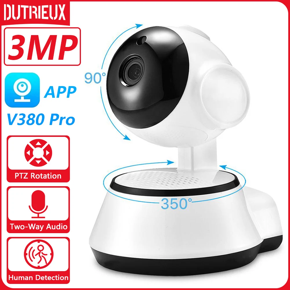 

3MP IP WiFi Camera Surveillance Security Baby Monitor Automatic Human Tracking Cam Night Vision Indoor Video Camera