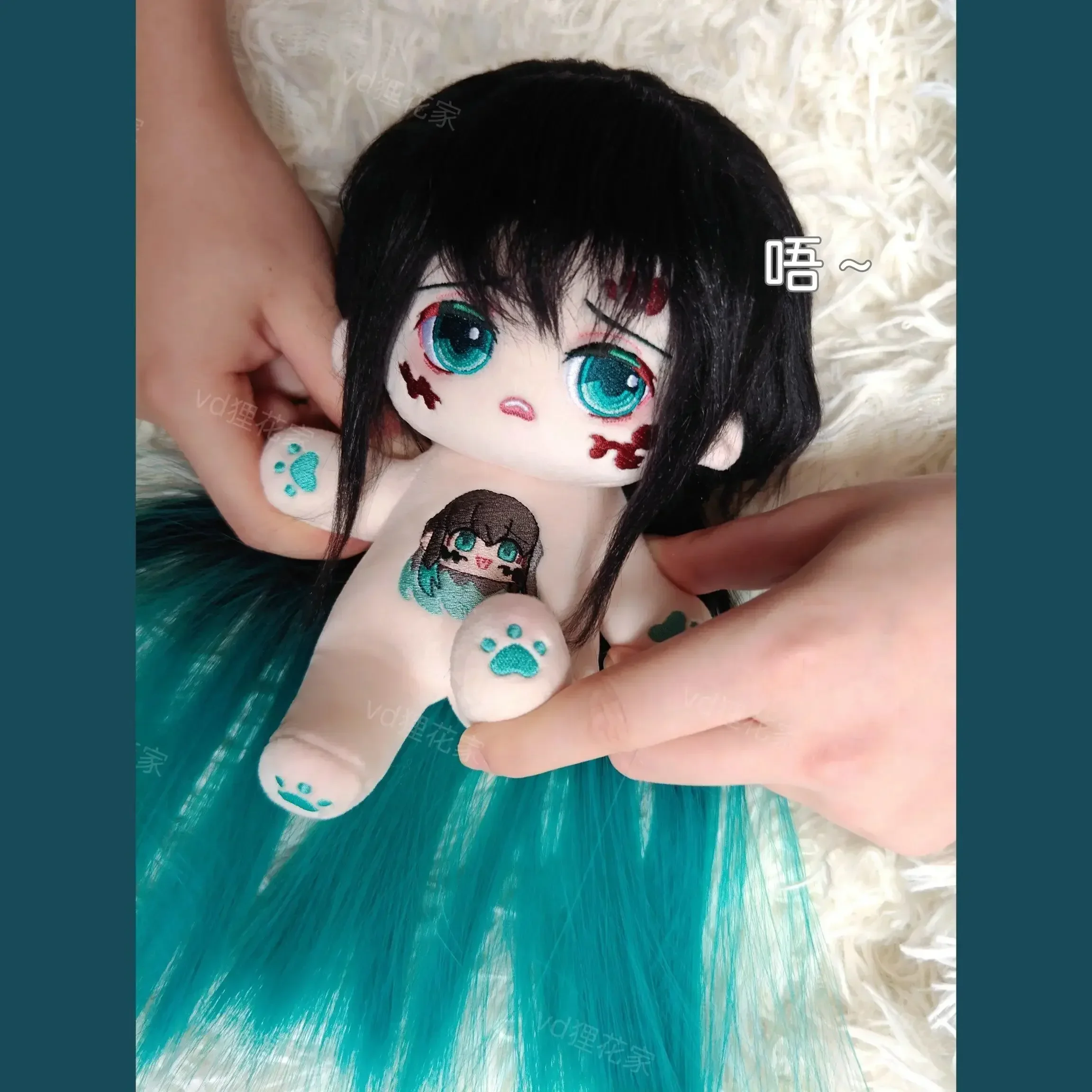 Искусственное аниме Tokitou Muichirou, длинные волосы, 20 см, плюшевая мягкая кукла, плюшевая подушка, подарок для косплея