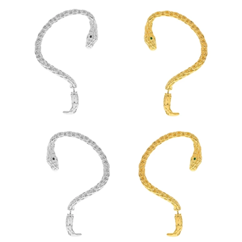 Gold/Silver Plated Snake Shape Alloy Clip Earrings Vintage Punk Geometric Animal Earring for Women Trend Party Jewelry M6CD
Gold/Silver Plated Snake Shape Alloy Clip Earrings Vintage Punk Geometric Animal Earring for Women Trend Party Jewelry M6CD