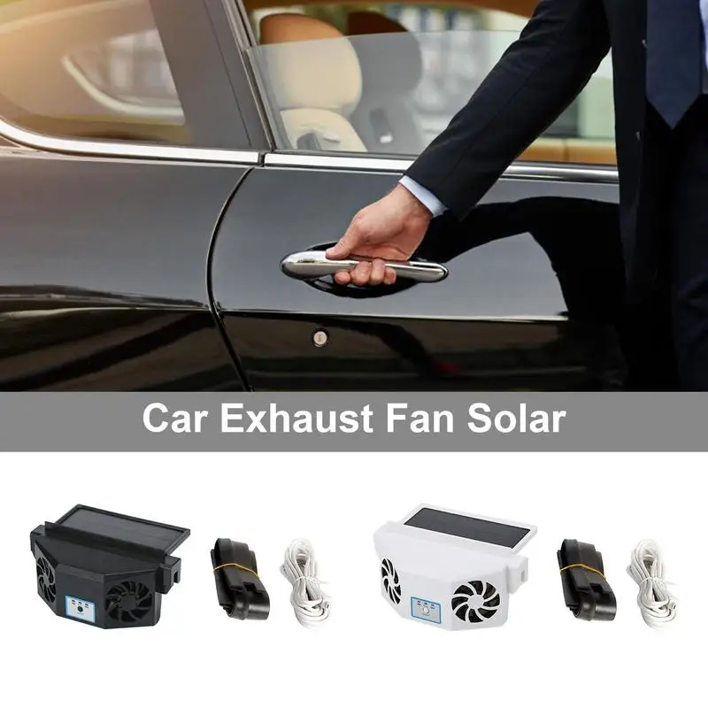 

Solar Powered Car Exhaust Fan Solar Charging Ventilation Vent Exhaust Radiator Portable Install Air Cooling Window Ventilator
