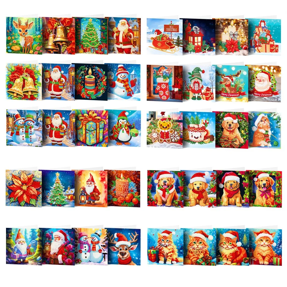 New DIY diamond painting cards Christmas card Santa Claus greeting card cross diamond Mosaic embroidery painting blessing carts
New DIY diamond painting cards Christmas card Santa Claus greeting card cross diamond Mosaic embroidery painting blessing carts