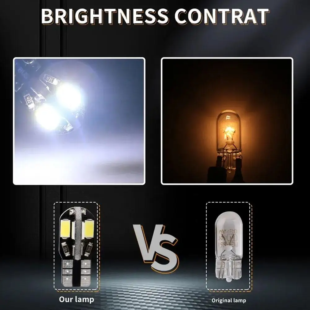 W5W T10 LED No Error 5W5 12V 2W 530Lm Super Auto Bright White Car 5630-8SMD Amber Bulb Interior Side Red Light X5T4
W5W T10 LED No Error 5W5 12V 2W 530Lm Super Auto Bright White Car 5630-8SMD Amber Bulb Interior Side Red Light X5T4