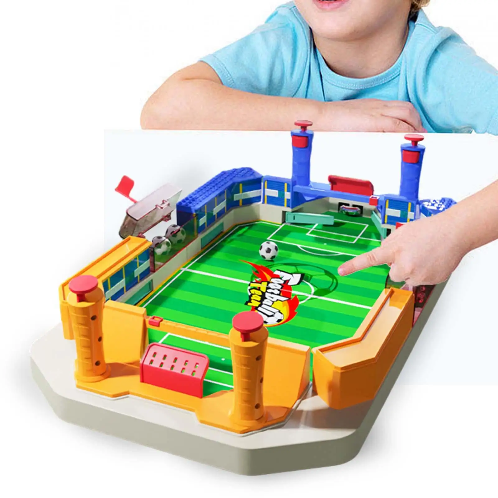 

Mini Interactive Foosball Game Arcade Game Tabletop Football Soccer Pinball Game for Entertainment Party Family Kids Adults