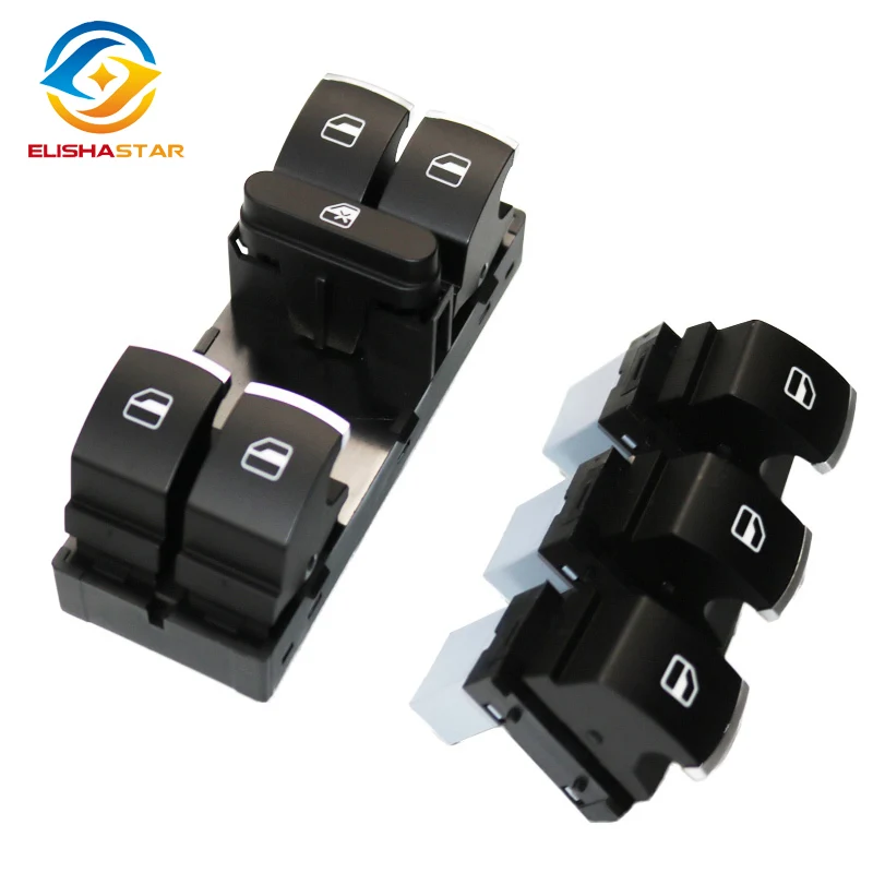 

Chrome Auto Headlight Window Switch For VW Passat B6 CC Jetta 5 6 golf GTI 5 6 Touran Tiguan Caddy 5ND959857 5ND959855