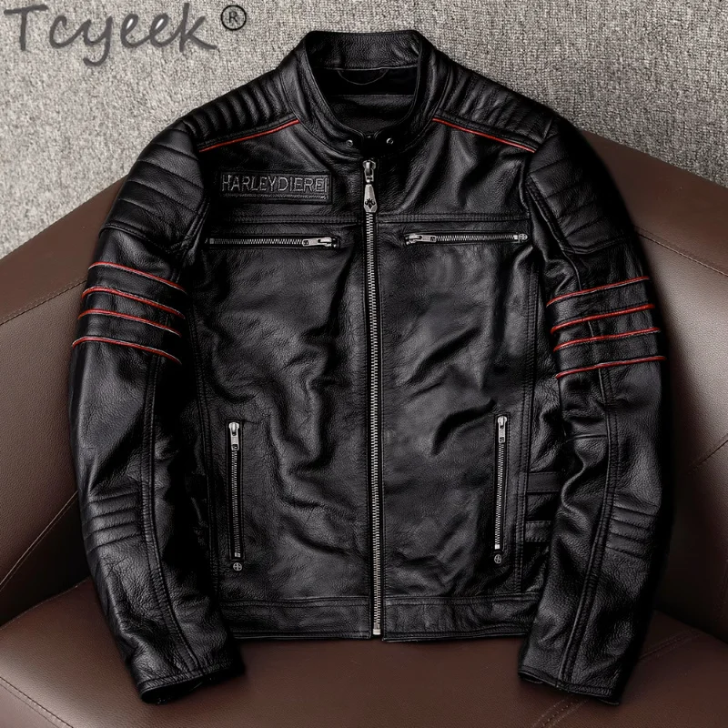 Куртка мужская демисезонная из натуральной воловьей кожи, уличная одежда для езды на мотоцикле и велосипеде
Куртка мужская демисезонная из натуральной воловьей кожи, уличная одежда для езды на мотоцикле и велосипеде