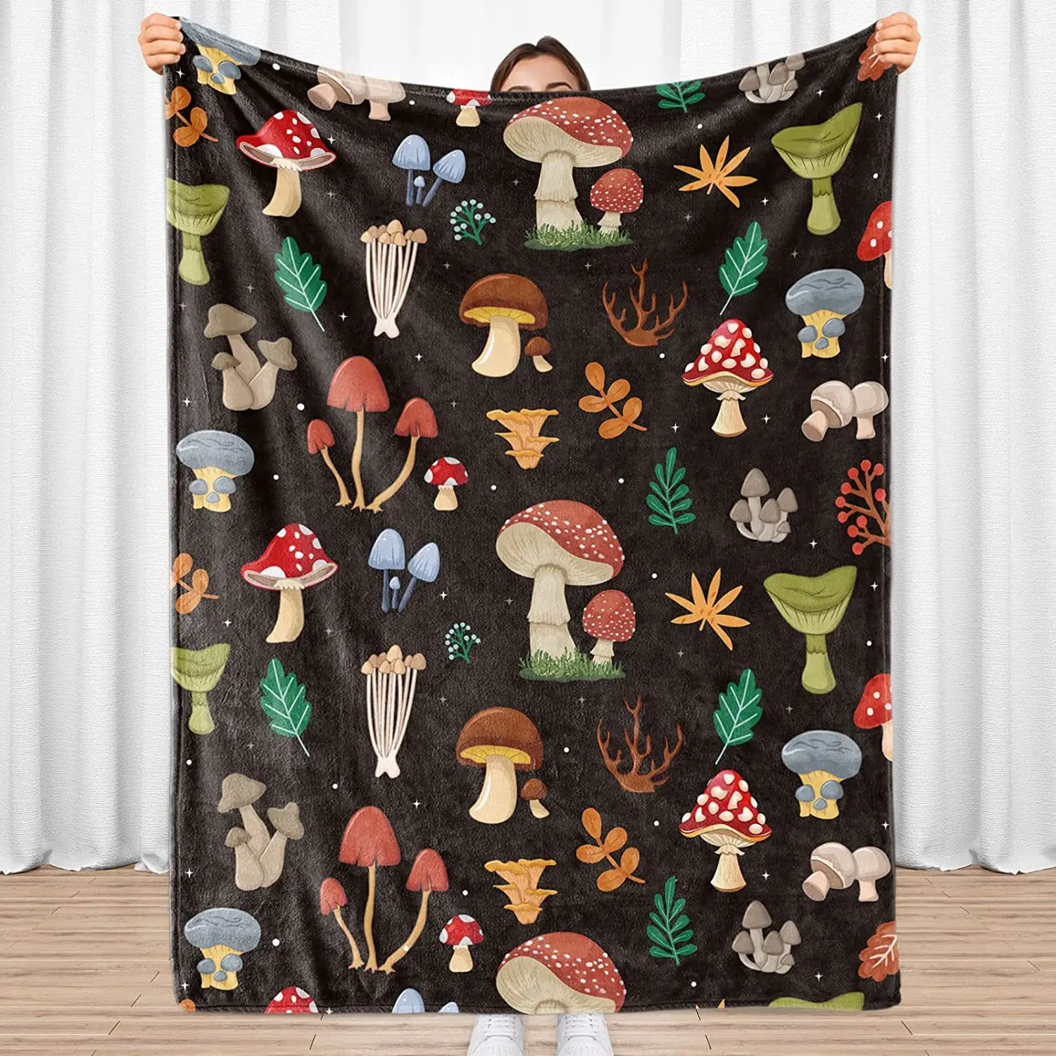 Mushroom Throw Blanket Flannel Mushrooms Plant Blankets Bedroom Bedding Lightweight Soft Warm Blanket for Bed Sofa Home Decor
Mushroom Throw Blanket Flannel Mushrooms Plant Blankets Bedroom Bedding Lightweight Soft Warm Blanket for Bed Sofa Home Decor