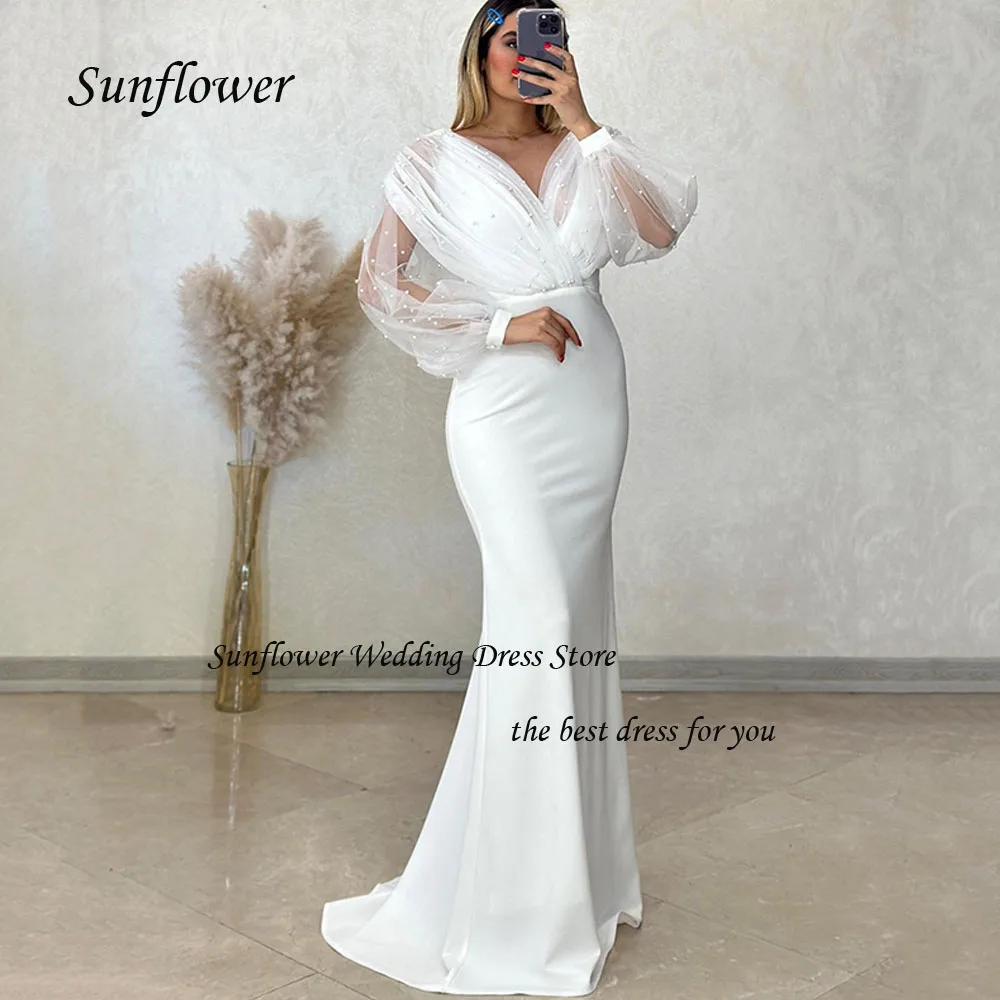 Sunflower V-Neck Formal Evening Dress 2023 Slim Beading Appliques Satin Mermaid Floor-Length Train High-end Custom Party Gowns
Sunflower V-Neck Formal Evening Dress 2023 Slim Beading Appliques Satin Mermaid Floor-Length Train High-end Custom Party Gowns