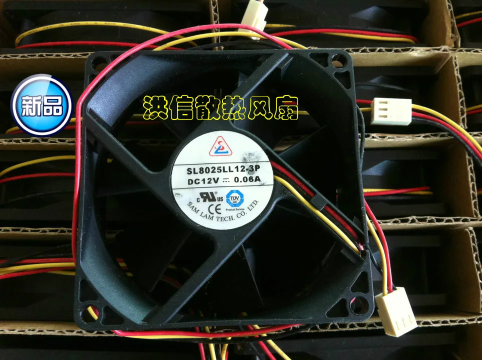 SAM LAM SL8025LL12-3P DC 12 В 0,06a 80x80x25 мм 3-проводной охлаждающий вентилятор для сервера
SAM LAM SL8025LL12-3P DC 12 В 0,06a 80x80x25 мм 3-проводной охлаждающий вентилятор для сервера