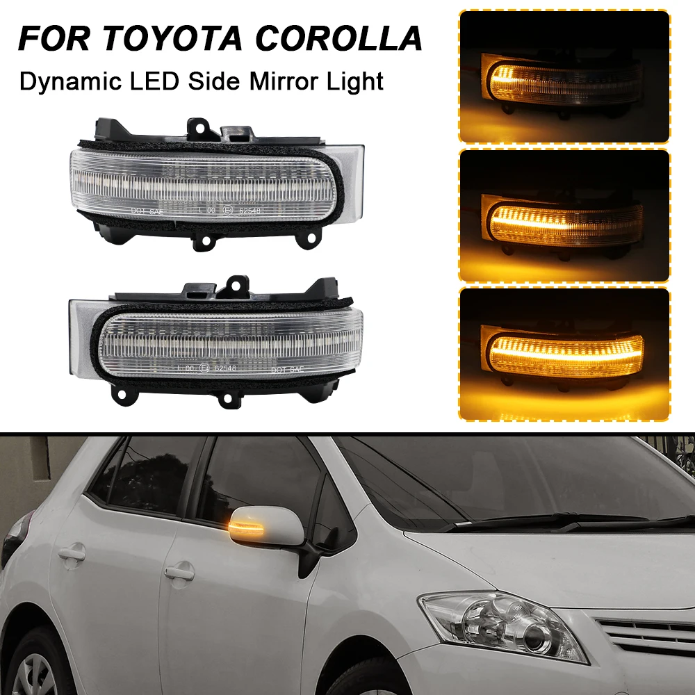 2PCS Dynamic Side Mirror Blinker Light For Toyota Auris Hatchback Toyota Corolla X Saloon 2006-2014 LED Turn Signal Lamps
2PCS Dynamic Side Mirror Blinker Light For Toyota Auris Hatchback Toyota Corolla X Saloon 2006-2014 LED Turn Signal Lamps