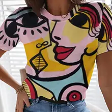 Impressionist Graffiti Abstract Summer New 3D Printing Ladies Blouse Fashion Summer Round Neck Sexy Casual Loose Women's Clothes
Impressionist Graffiti Abstract Summer New 3D Printing Ladies Blouse Fashion Summer Round Neck Sexy Casual Loose Women's Clothes