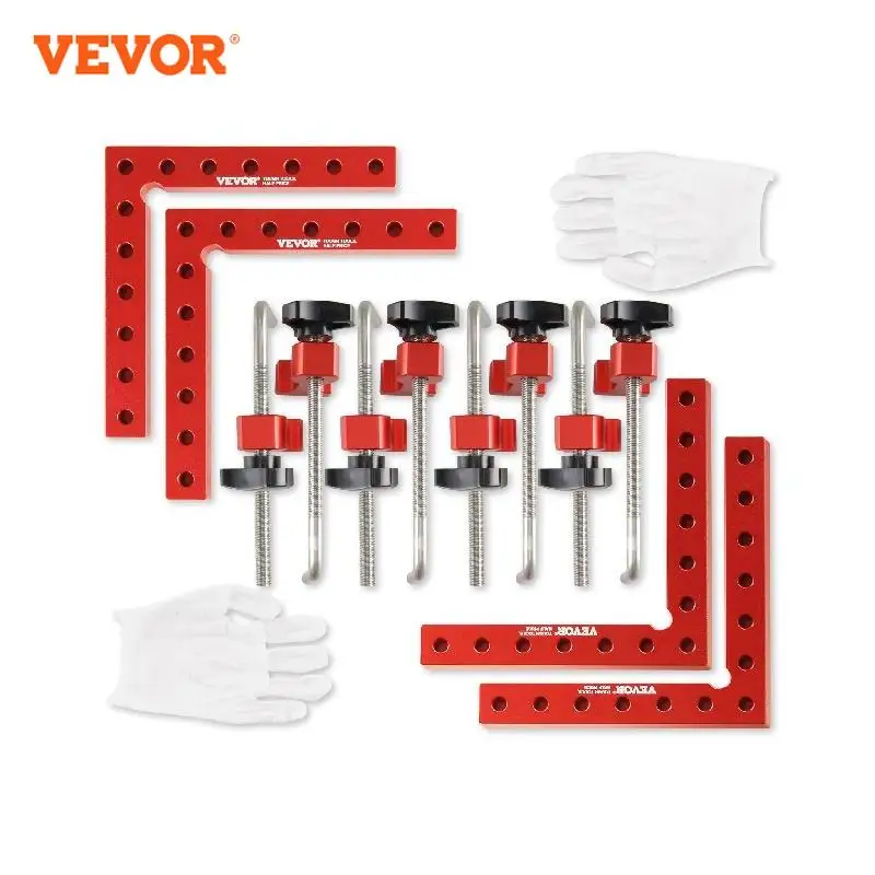 VEVOR 90 Degree Positioning Squares 5.5" x 5.5" Right Angle Clamps for Woodworking, Aluminum Alloy Corner Clamping Squares
VEVOR 90 Degree Positioning Squares 5.5" x 5.5" Right Angle Clamps for Woodworking, Aluminum Alloy Corner Clamping Squares