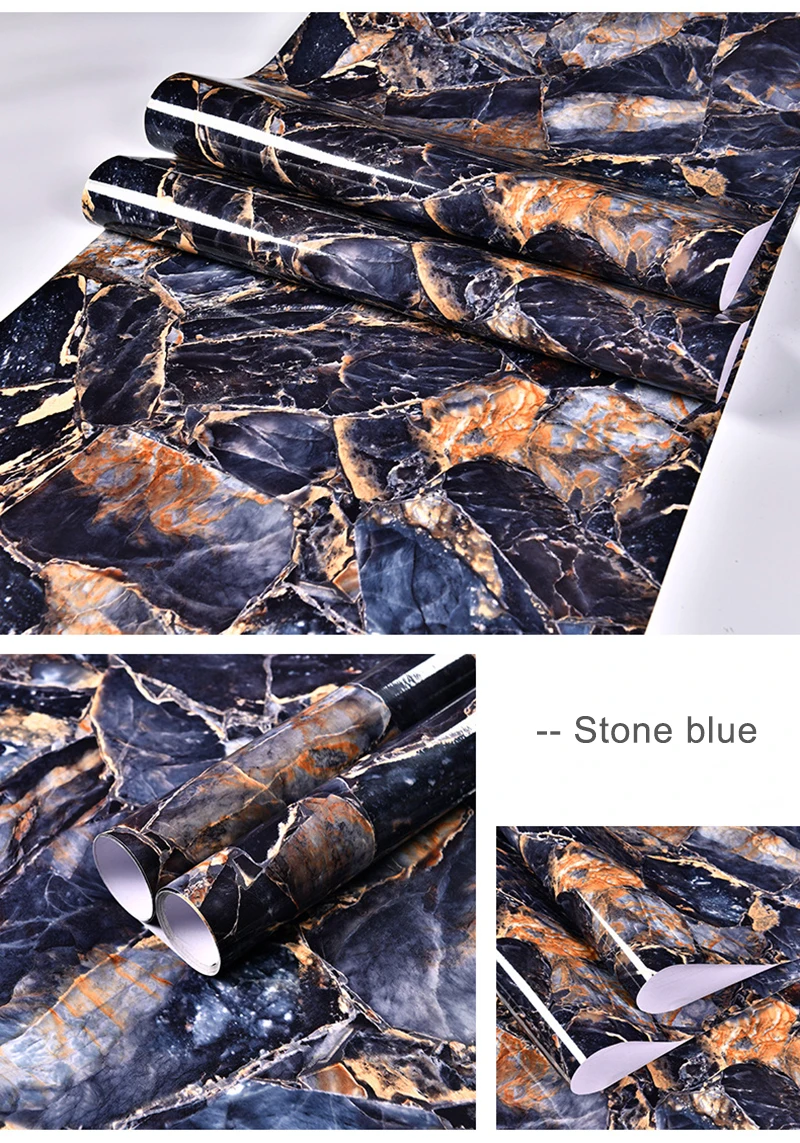 Waterproof Marble Vinyl Film Self Adhesive Wallpaper for Bathroom Kitchen Cupboard Countertops Contact Paper Home Decor Stickers Waterproof Marble Vinyl Film Self Adhesive Wallpaper for Bathroom Kitchen Cupboard Countertops Contact Paper Home Decor Stickers
