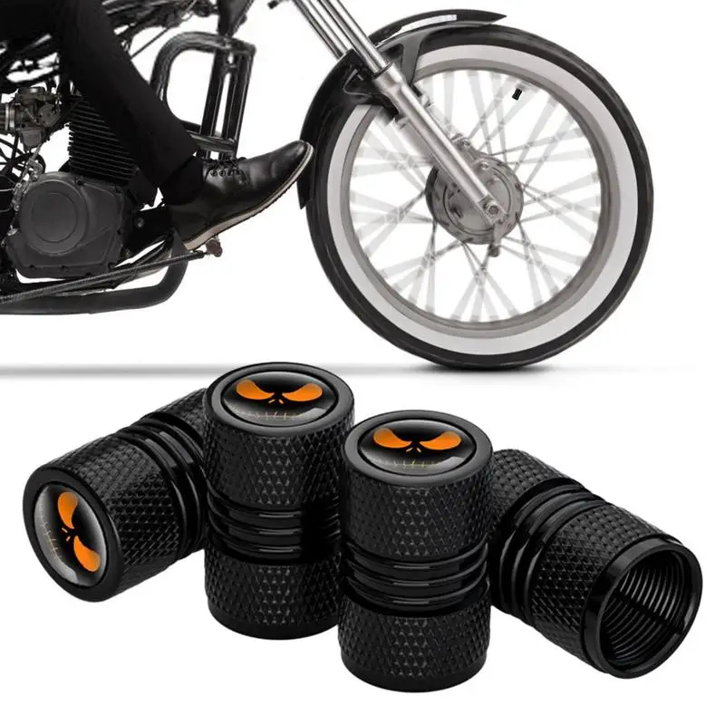 4pcs Skull Pattern Tire Valve Caps Decor Car Motorcycle Bike Aluminum Alloy Dustproof Cover Wheel Tyre Stem Valve Cap
4pcs Skull Pattern Tire Valve Caps Decor Car Motorcycle Bike Aluminum Alloy Dustproof Cover Wheel Tyre Stem Valve Cap