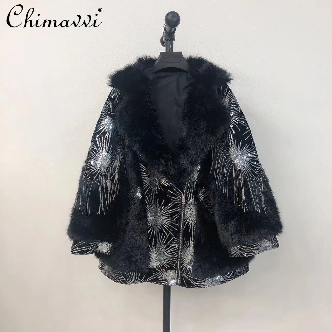 Women 2023 Winter Fashion Elegant Warm Imitation Toka Mid-Length Coat Ladies Patchwork Streetwear Sequins High Street Fur Jacket
Women 2023 Winter Fashion Elegant Warm Imitation Toka Mid-Length Coat Ladies Patchwork Streetwear Sequins High Street Fur Jacket