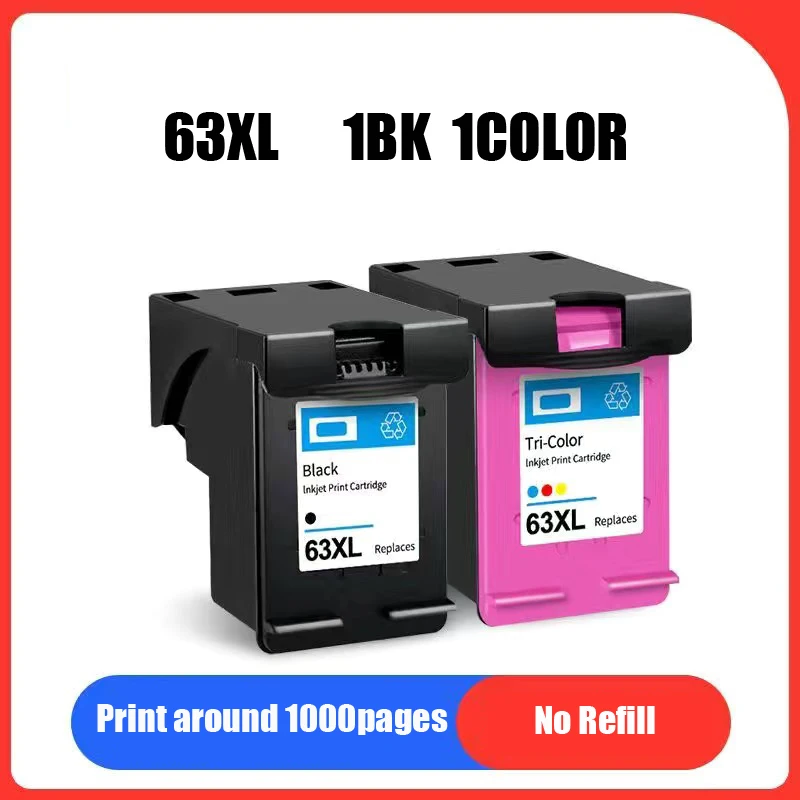 Remanufactured Ink Cartridge F6U64A Compatible Color Ink Cartridge 63XL For HP Deskjet 1112 2130 3630 Officejet 383
Remanufactured Ink Cartridge F6U64A Compatible Color Ink Cartridge 63XL For HP Deskjet 1112 2130 3630 Officejet 383