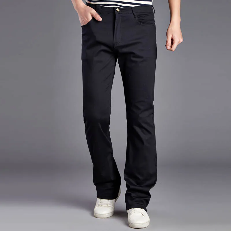 Black Vintage Designer Mens Slim Boot Cut Jeans Classic Stretch Denim Flare Pants Casual Business Trousers Free Shipping
Black Vintage Designer Mens Slim Boot Cut Jeans Classic Stretch Denim Flare Pants Casual Business Trousers Free Shipping