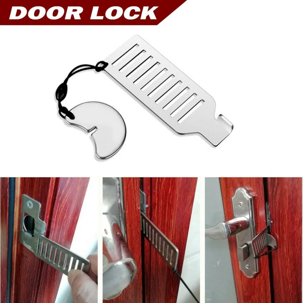 Portable Door Lock Safety Latch Metal Lock Home Room Hotel Anti Theft Security Lock Travel Accommodation Door Stopper
Portable Door Lock Safety Latch Metal Lock Home Room Hotel Anti Theft Security Lock Travel Accommodation Door Stopper