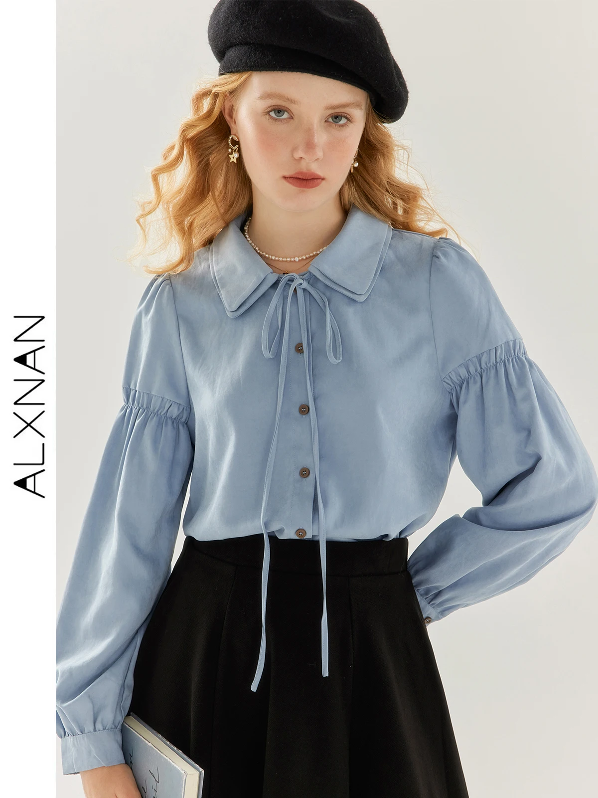 ALXNAN French Single-breasted Shirt For Women 2024 Spring Design Double-layer Collar Bow Tie Long Sleeve Top Office Lady TM00618
ALXNAN French Single-breasted Shirt For Women 2024 Spring Design Double-layer Collar Bow Tie Long Sleeve Top Office Lady TM00618