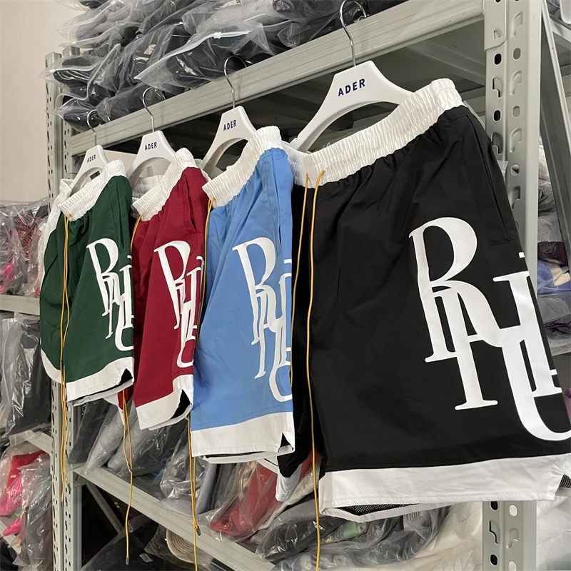 

23SS Classic Rhude Shorts Men Women Loose Top Quality New York Limited Rhude Breeches Grunge Clothes