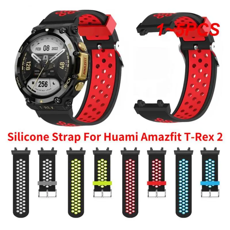 

Мягкий ремешок Runnber 1-5 шт., умные часы, дышащий Мягкий силикон для Huami Amazfit T Rex 2, аксессуары для часов Amazfit T Rex