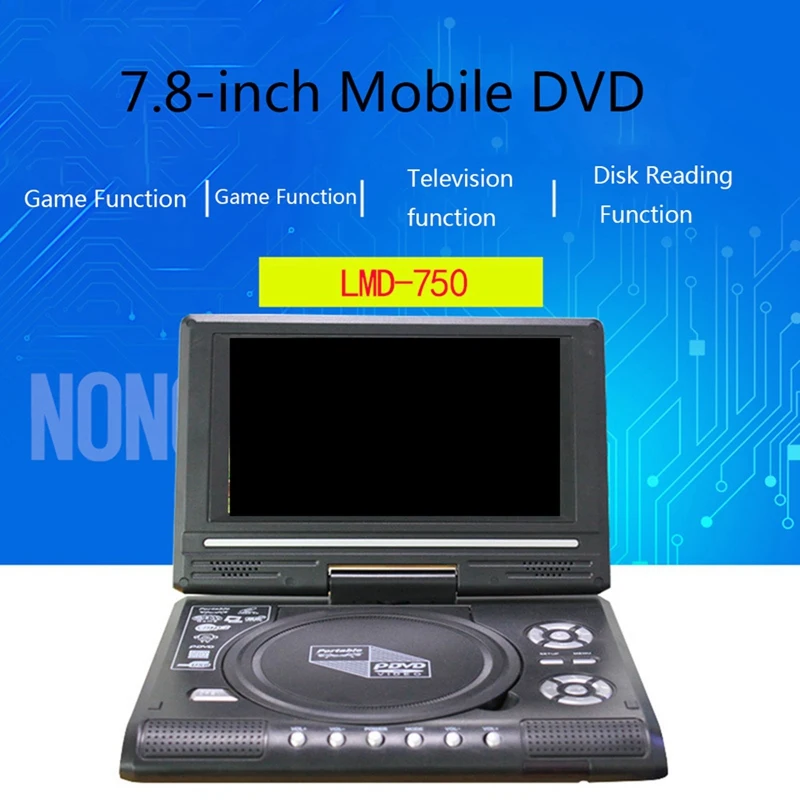 DVD Player 7.8 Inch Multimedia Digital CD Players 270 Degree Rotation Screen With Remote Control Supplies EU Plug
DVD Player 7.8 Inch Multimedia Digital CD Players 270 Degree Rotation Screen With Remote Control Supplies EU Plug