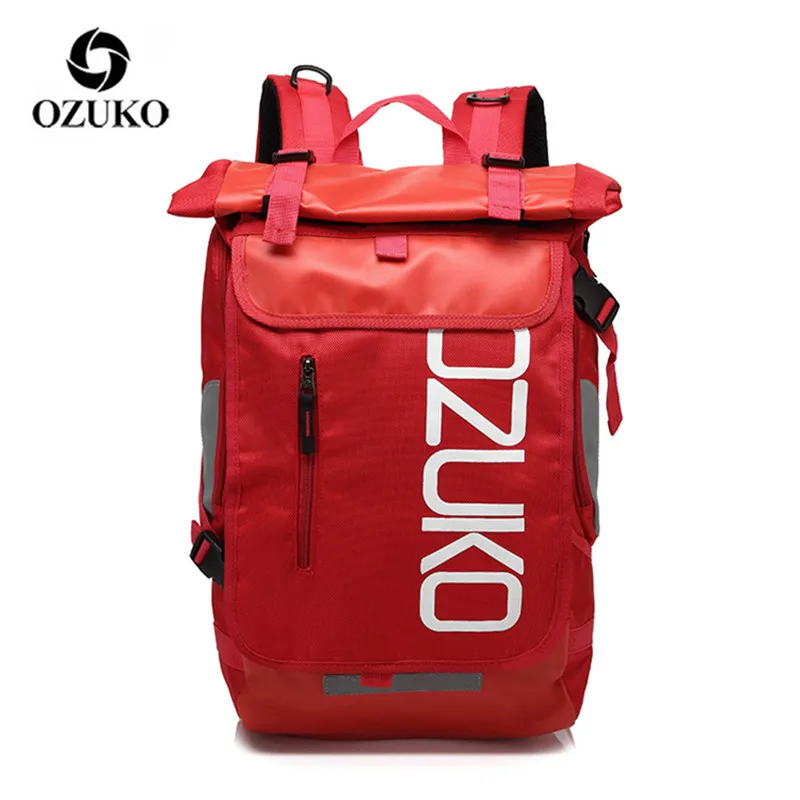 

Backpack OZUKO Men 15.6 inch Laptop Water Repellent Schoolbag for Teenager Casual Student Backpacks Male Travel Mochila Fashion