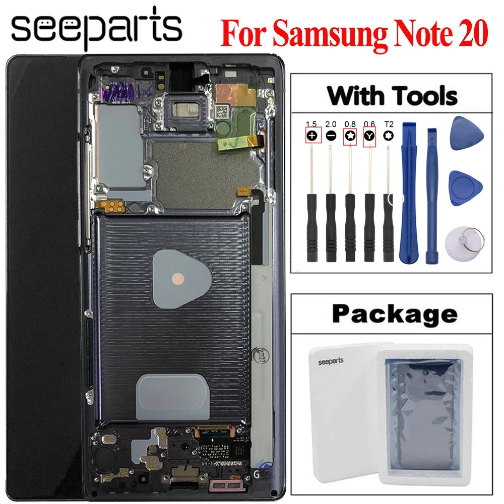 Super AMOLED For Samsung Galaxy Note 20 LCD Display Touch Screen Digitizer Assembly With Frame Note20 N980F SN980F/DS Display
Super AMOLED For Samsung Galaxy Note 20 LCD Display Touch Screen Digitizer Assembly With Frame Note20 N980F SN980F/DS Display