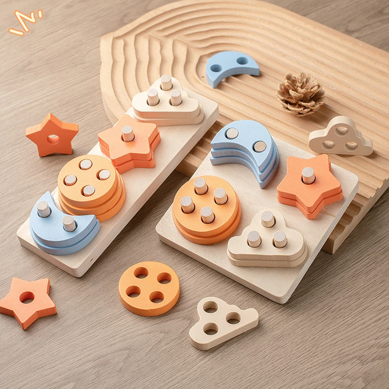 Wooden Montessori Building Blocks Toy Color Geometric Shape Match Kids Puzzle Toys Early Learning Educational Gifts for Boy Girl
Wooden Montessori Building Blocks Toy Color Geometric Shape Match Kids Puzzle Toys Early Learning Educational Gifts for Boy Girl