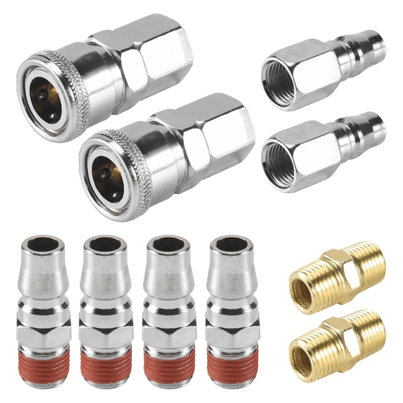 10Pcs 1/4 Inch BSP Air Line Hose Compressor Fitting Connector Coupler Quick Release Pneumatic Parts For Air Tools Hardware
10Pcs 1/4 Inch BSP Air Line Hose Compressor Fitting Connector Coupler Quick Release Pneumatic Parts For Air Tools Hardware