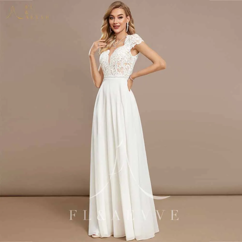Romantic Boho Lace Chiffon Wedding Dress New In Deep V-neck Backless Bridal Gown Exquisite Casual Bridal Dress Vestido De Noiva
Romantic Boho Lace Chiffon Wedding Dress New In Deep V-neck Backless Bridal Gown Exquisite Casual Bridal Dress Vestido De Noiva