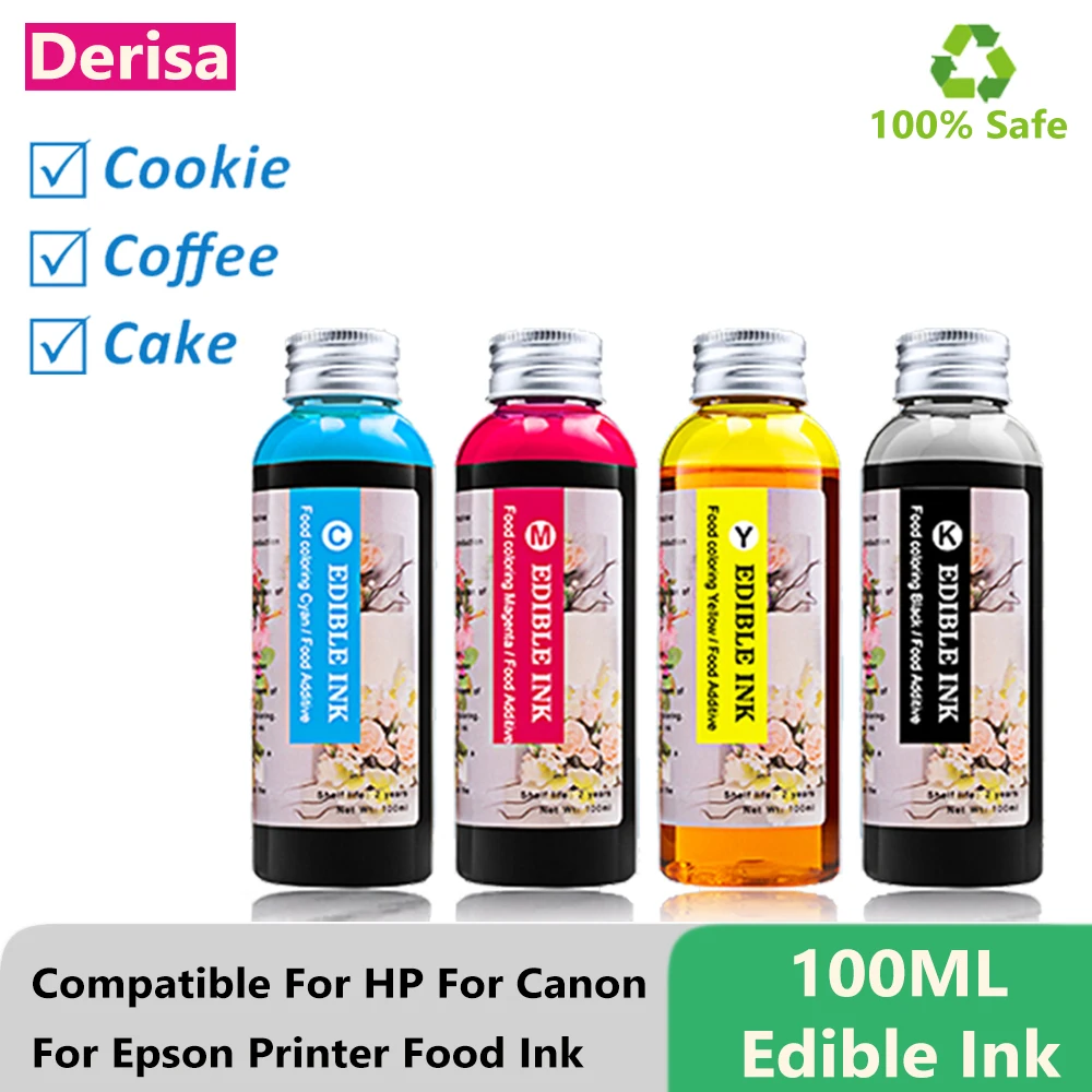Edible Ink for Canon for Epson for HP All Brand Coffee Art Latte Printer Machine Printing on Cake Drink Rose Flower Food Ink
Edible Ink for Canon for Epson for HP All Brand Coffee Art Latte Printer Machine Printing on Cake Drink Rose Flower Food Ink