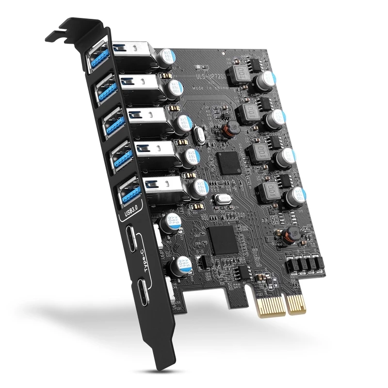 Карта расширения Pcie-USB Pci-e-Type (2) TypeA (3) Карта адаптера 4-контактный разъем питания
Карта расширения Pcie-USB Pci-e-Type (2) TypeA (3) Карта адаптера 4-контактный разъем питания