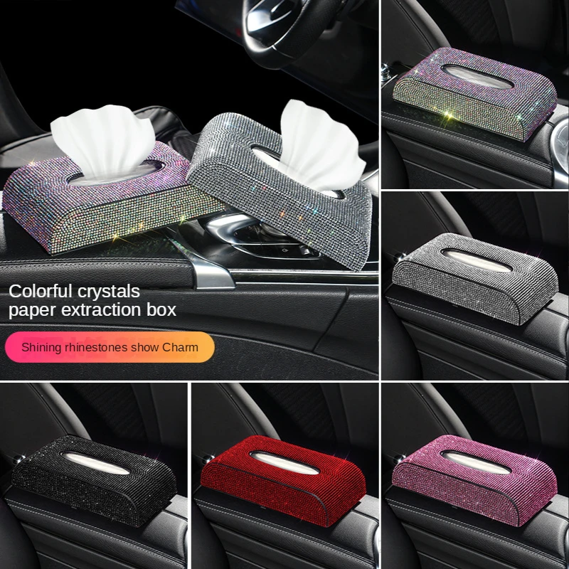 Car Tissue Box Holders Creative Full Diamond Car Papers Organizer Rhinestones Paper Towel Storage Box Pink Accessories For Women
Car Tissue Box Holders Creative Full Diamond Car Papers Organizer Rhinestones Paper Towel Storage Box Pink Accessories For Women